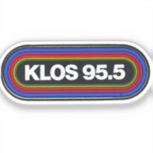 Klos fm radiostation  classic rock sticker (Voorkant)