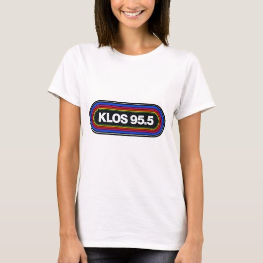 Klos fm radiostation classic rock t-shirt (Voorkant)