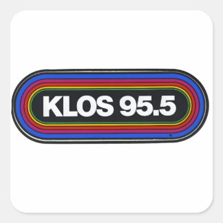 Klos fm radiostation  classic rock vierkante sticker