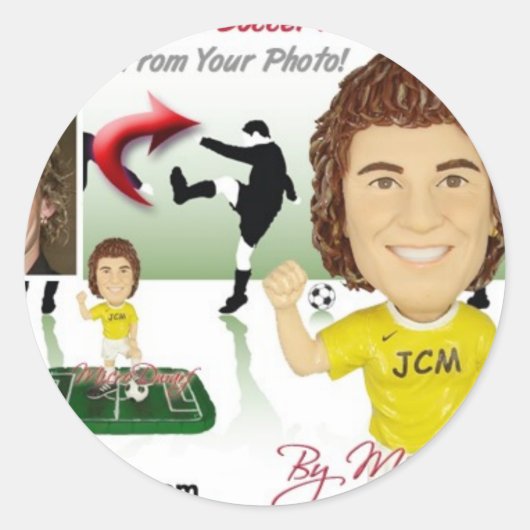 Klossen klossen Kop Ronde Sticker (Voorkant)