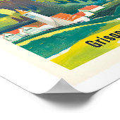 Klosters Grisons Switzerland Vintage Travel Poster (Hoek)