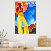 Klosters ~ Zwitsers reisposter Poster (Keuken)