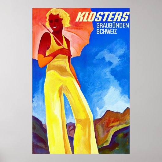 Klosters ~ Zwitsers reisposter Poster (Voorkant)