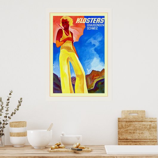 Klosters ~  Zwitsers reizen Poster (Keuken)
