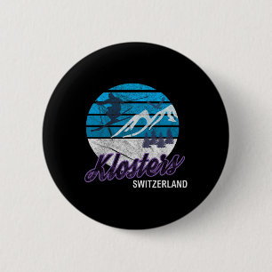 Klosters Zwitserse Alpen Zwitserland Ski Resort Sn Ronde Button 5,7 Cm