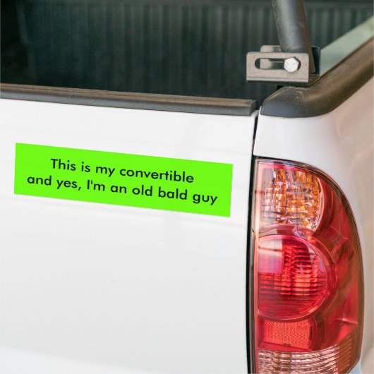 Klote vent in cabriolet bumpersticker (Op Truck)