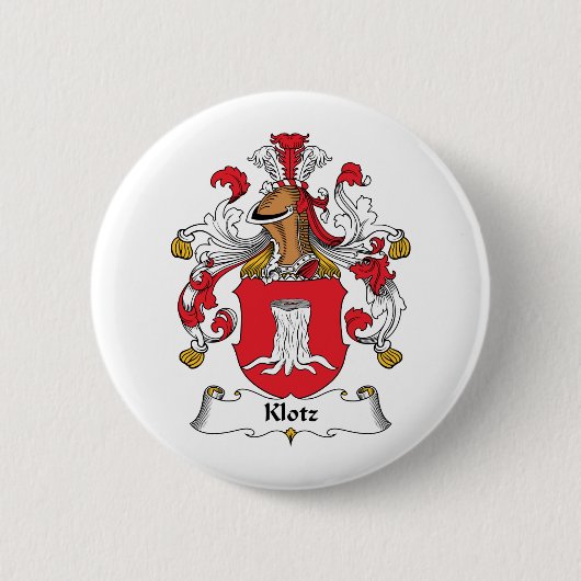 Klotz Family Crest Ronde Button 5,7 Cm (Voorkant)