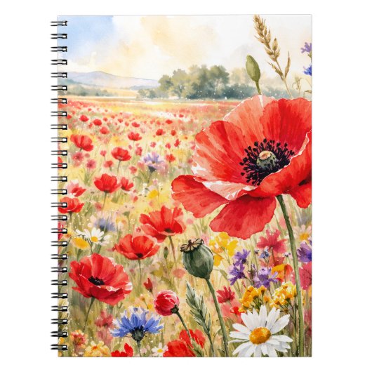 Klovelveld - Waterverf Klaproos Notitieboek (Voorkant)