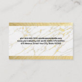 Klover en vlees | Marmer en hout Visitekaartje (Achterkant)