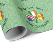Kloverblad Spanje Ierland VS Vlaggen Cadeaupapier (Rol Hoek)