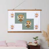 klovnen og bien hangend wandkleed (Slaapkamer)