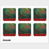 KLOWN VAN VREES ZWARTE KUSH VIERKANTE STICKER (Vel)