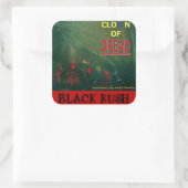 KLOWN VAN VREES ZWARTE KUSH VIERKANTE STICKER (Tas)
