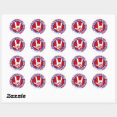 KLT KLINISCHE LAB TECH ASL iLOVE LOGO Ronde Sticker (Vel)