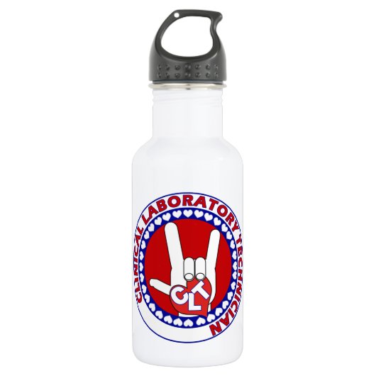 KLT KLINISCHE LAB TECH ASL iLOVE LOGO Waterfles (Voorkant)