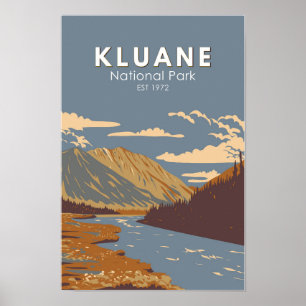 Kluane National Park Nog steeds Brook Canada Trave Poster