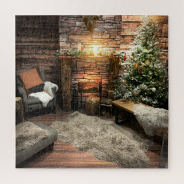 Klui Kerstmis door de Fireplace Jigzaag Puzzle Legpuzzel