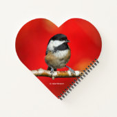 Kluipkip met zwarte afdekking met rode herfst-blad notitieboek (Achterkant)