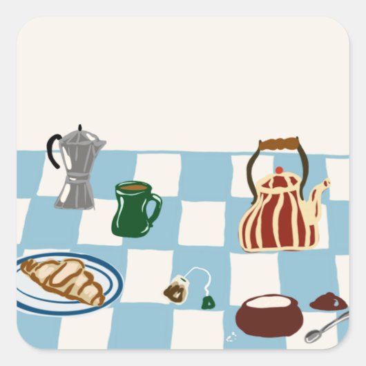 kluis vierkante sticker (Voorkant)