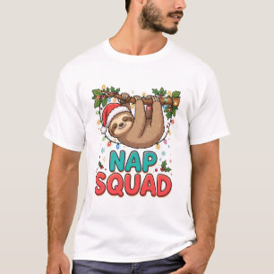 Kluizenaar Kerstman Slaap Team Kerstmis T-shirt