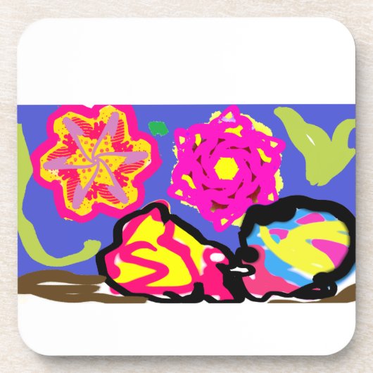 Kluizenaarskrabben bruiloft  bier onderzetter (Voorkant)