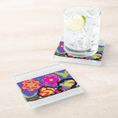 Kluizenaarskrabben bruiloft  glazen onderzetter (Schuin)