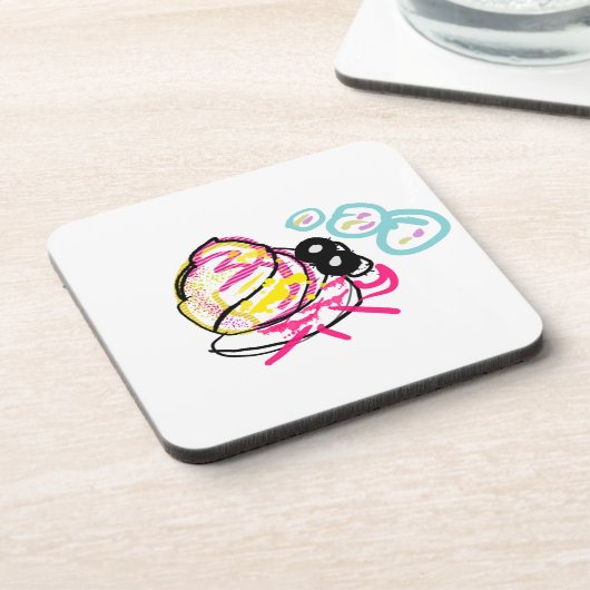 Kluizenkrab zomer bier onderzetter (Linkerzijde)