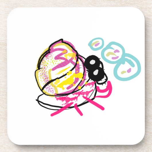 Kluizenkrab zomer bier onderzetter (Voorkant)