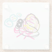 Kluizenkrab zomer glazen onderzetter (Achterkant)