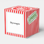 Klumpen steenkool grappige kerstgeheime Kerstman-f Bedankdoosjes (Achterkant)