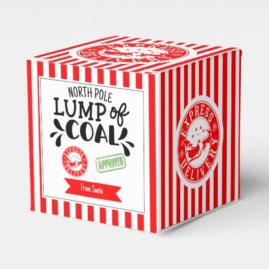 Klumpen steenkool grappige Kerstmis secret Santa-f Bedankdoosjes (Voorkant Zijde)