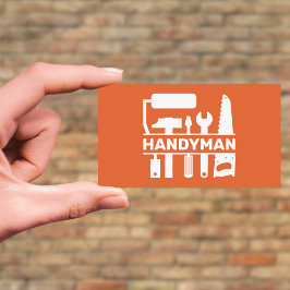 Klusjesman - Bouwgereedschap Monogram Oranje Visitekaartje