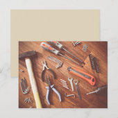 klusjesman gereedschap ansichtkaart briefkaart (Voorkant / Achterkant)