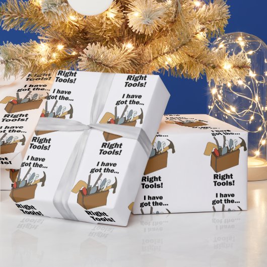 Klusjesman Gereedschapskist Ik Heb Juiste Gereedsc Cadeaupapier (Feestdagen)