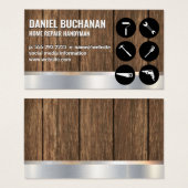 Klusjesman | Hout Metaal | Houtbewerking Gereedsch Visitekaartje (Voorkant /achterkant)