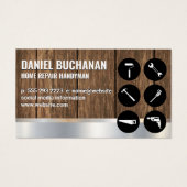 Klusjesman | Hout Metaal | Houtbewerking Gereedsch Visitekaartje (Voorkant)