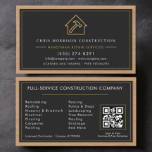 Klusjesman Hout QR-code Bouw Zwart Goud 