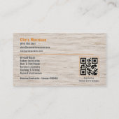 Klusjesman Hout QR Code Professioneel Visitekaartje (Achterkant)