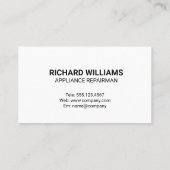 Klusjesman Reparatie | Woningrenovatie Visitekaartje (Achterkant)