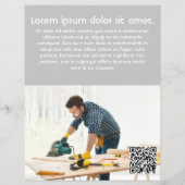 Klusjesman timmerman meubelmaker klein bedrijf flyer (Achterkant)