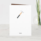 Klussenmaker timmerman thema voor Vaderdag kaart (Achterkant)