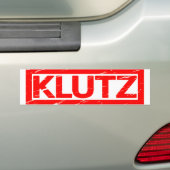 Klutz Stamp Bumpersticker (Op auto)