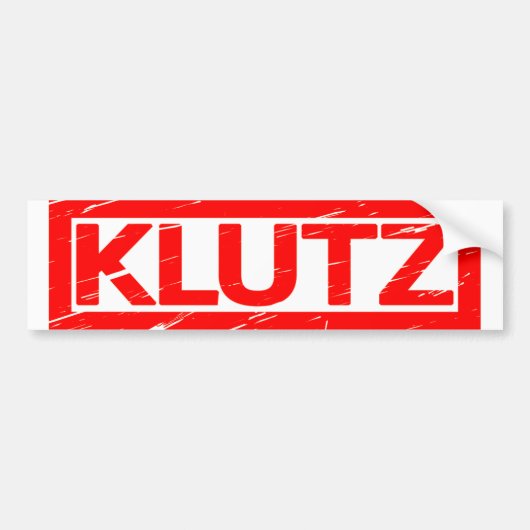 Klutz Stamp Bumpersticker (Voorkant)