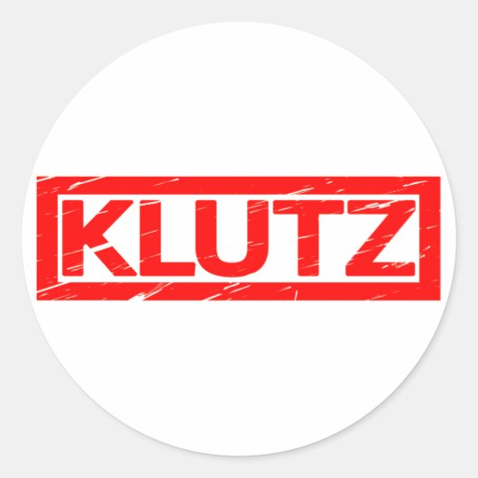 Klutz Stamp Ronde Sticker (Voorkant)