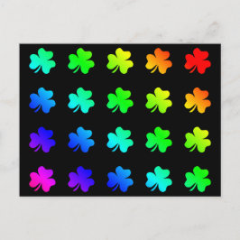 Kluverblad met Kleurrijke Regenboogkleuren Briefkaart