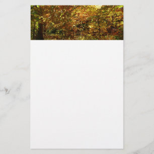 Kluwen van herfstbladeren II Gele herfst fotografi Briefpapier