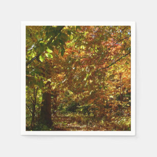 Kluwen van herfstbladeren II Gele herfst fotografi Servetten