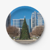 Klyde Warren Dallas Kerstmis Papieren Bordje (Voorkant)