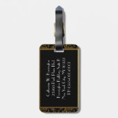 Klysworth Eva Elegant Monogram Bagagelabel (Achterkant verticaal)