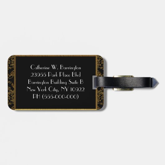 Klysworth Eva Elegant Monogram Bagagelabel (Achterkant horizontaal)